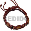 Tube Wood Beads In Macrame