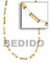 Cebu Island 2-3 Mm Natural Bamboo Natural Combination Necklace Philippines Natural Handmade Products