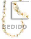 Cebu Island Side Drill Square Cut Natural Combination Necklace Philippines Natural Handmade Products