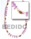 Cebu Island 7-8mm Coco Pokalet Lilac Natural Combination Necklace Philippines Natural Handmade Products