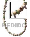 Cebu Island Square Cut White Shell Natural Combination Necklace Philippines Natural Handmade Products