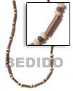 Cebu Island 2-3 Mm Light Brown Natural Combination Necklace Philippines Natural Handmade Products