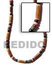 Cebu Island Bamboo Tube Necklace With Natural Combination Necklace Philippines Natural Handmade Products