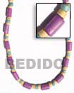 Cebu Island Violet Wood Tube Necklace Natural Combination Necklace Philippines Natural Handmade Products