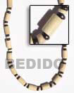 Cebu Island Natural White Wood Tube Natural Combination Necklace Philippines Natural Handmade Products