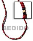 Cebu Island 2-3 Coco Pukalet Maron Natural Combination Necklace Philippines Natural Handmade Products