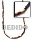 Cebu Island 2-3 Heishe Natural Brown Natural Combination Necklace Philippines Natural Handmade Products