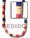 Cebu Island 7-8 Coco Heishe Bleach Natural Combination Necklace Philippines Natural Handmade Products