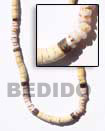 Cebu Island 4-5 Coco Heishe Bleach Natural Combination Necklace Philippines Natural Handmade Products