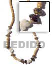 Cebu Island 4-5 Coco Pukalet Nat. Natural Combination Necklace Philippines Natural Handmade Products