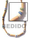 Cebu Island Natural Bamboo Tube With Natural Combination Necklace Philippines Natural Handmade Products
