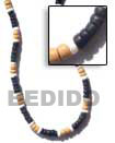 Cebu Island 4-5 Coco Pukalet Black Natural Combination Necklace Philippines Natural Handmade Products