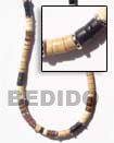 Cebu Island 4-5 Coco Heishe Bleach Natural Combination Necklace Philippines Natural Handmade Products