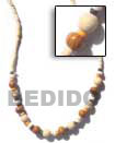 Cebu Island 2-3 Coco Heishe Bleach Natural Combination Necklace Philippines Natural Handmade Products