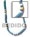 Cebu Island 4-5 Coco Heishe Turq Natural Combination Necklace Philippines Natural Handmade Products