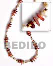Cebu Island Earth Tones White Sq. Natural Combination Necklace Philippines Natural Handmade Products