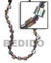 Cebu Island Square Cut Paua In Natural Combination Necklace Philippines Natural Handmade Products