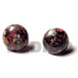 Cebu Island Black C. Button Earrings Resin Earrings Philippines Natural Handmade Products