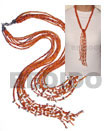 Coco and Shell Beads Scarf Necklace