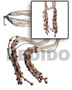 Coco and Shell Beads Scarf Necklace