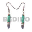 Cebu Island Dangling Pastel Green Buri Seed Earrings Philippines Natural Handmade Products