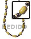 Cebu Island Yellow Buri Tube Necklace Seed Necklace Philippines Natural Handmade Products