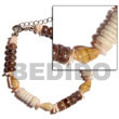 Cebu Island 4-5mm Coco Pokalet. Nat. Shell Bracelets Philippines Natural Handmade Products