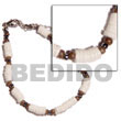 Cebu Island 4-5mm White Clam Heishe Shell Bracelets Philippines Natural Handmade Products