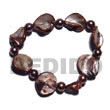 Cebu Island Brown Kabibe Shell Nuggest Shell Bracelets Philippines Natural Handmade Products