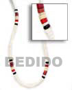 Cebu Island 4-5mm White Shell Red Shell Necklace Philippines Natural Handmade Products