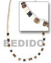 Cebu Island White Shell With Coco Shell Necklace Philippines Natural Handmade Products