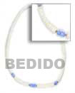 Cebu Island 4-5mm White Shell With Shell Necklace Philippines Natural Handmade Products
