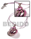 Cebu Island 2 Rows Lilac Jelly Shell Necklace Philippines Natural Handmade Products