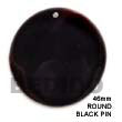 Cebu Island 46mm Round Black Pin Shell Pendant Philippines Natural Handmade Products