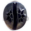 Cebu Island Oval Blacklip Groove Design Shell Pendant Philippines Natural Handmade Products