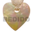 Cebu Island Heart Mother Of Pearl Shell Pendant Philippines Natural Handmade Products