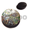 Cebu Island Round Paua Shell Resin Shell Pendant Philippines Natural Handmade Products