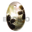 Cebu Island Oval Blacklip Natural Skin Shell Pendant Philippines Natural Handmade Products