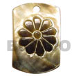 Cebu Island Dog Tag Blacklip Embossed Shell Pendant Philippines Natural Handmade Products