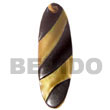 Cebu Island Thin Elongated Oval Zebra Shell Pendant Philippines Natural Handmade Products