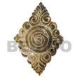 Cebu Island Blacklip Diamond Carving 50mm Shell Pendant Philippines Natural Handmade Products