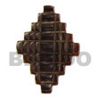 Cebu Island Black Tab Checkered Cross Shell Pendant Philippines Natural Handmade Products