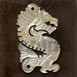 Cebu Island Dragon Carving Mother Of Shell Pendant Philippines Natural Handmade Products