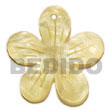 Cebu Island 40mm Yellow Flower Hammer Shell Pendant Philippines Natural Handmade Products