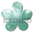 Cebu Island 40mm Aqua Blue Flower Shell Pendant Philippines Natural Handmade Products