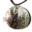 Cebu Island Round Abalone Paua Shell Shell Pendant Philippines Natural Handmade Products