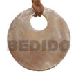 Cebu Island Round 42mm Hammer Shell Shell Pendant Philippines Natural Handmade Products