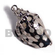 White canarium shell molten silver metal jewelry