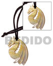 Coco and Shell Carved Surfer Necklace