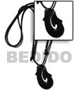 Cebu Island 40mm Black Carabao Horn Surfer Necklace Philippines Natural Handmade Products